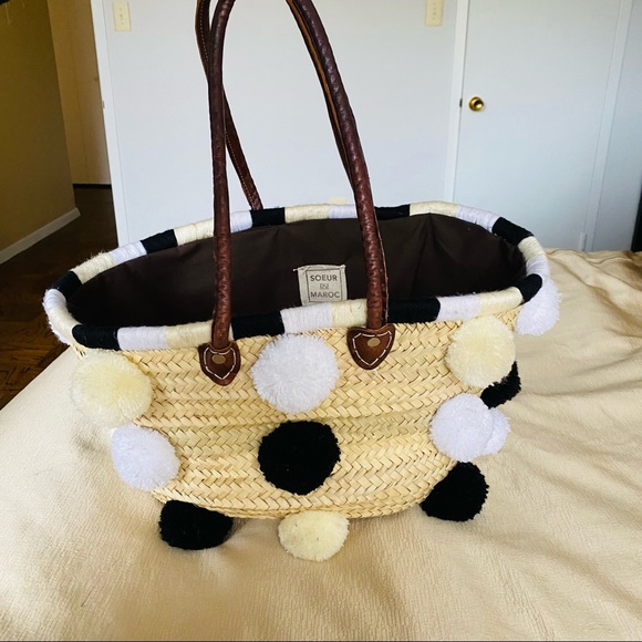 Sœur du Maroc Marrakech Bloomingdale’s straw tote bag (largest size) - Picture 2 of 7